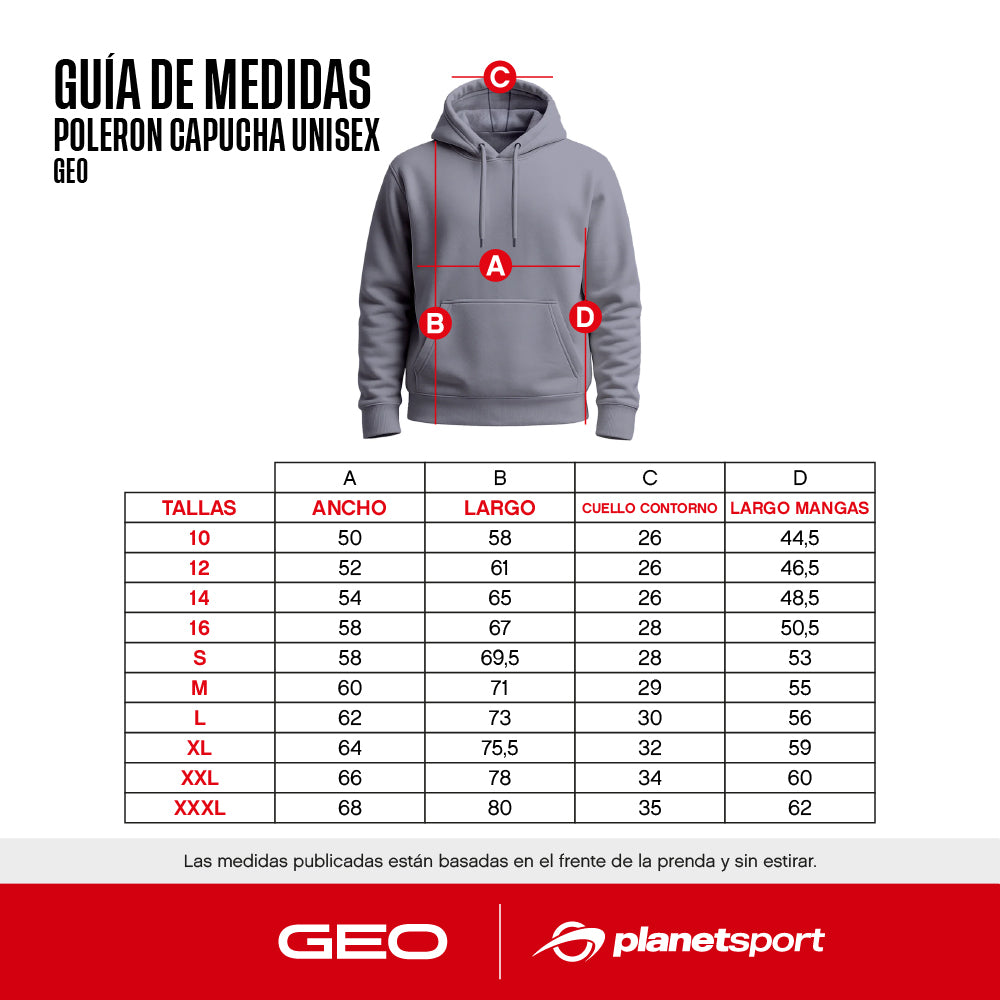 POLERON CON CAPUCHA GEO UNISEX