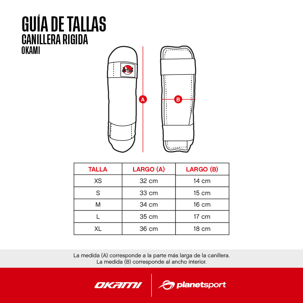 Canillera Rigida Okami Tkd