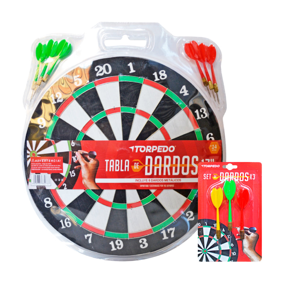 Set Tabla Dardos Torpedo