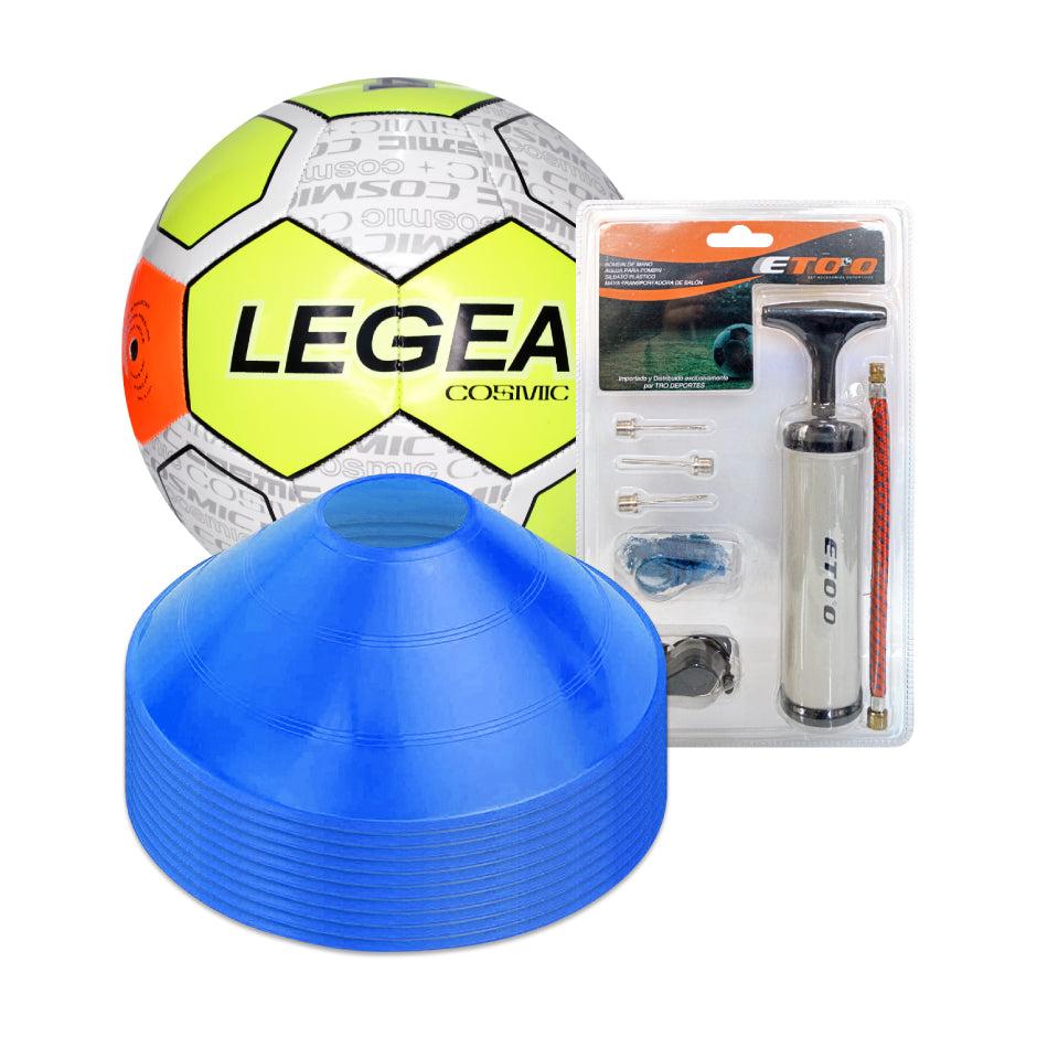 Pack Balon Futbol Legea Cosmic N°5