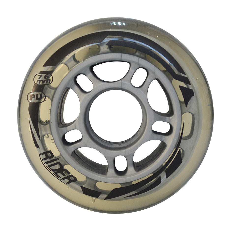 Set 4 Ruedas Rider Repuesto Transparente 76Mm