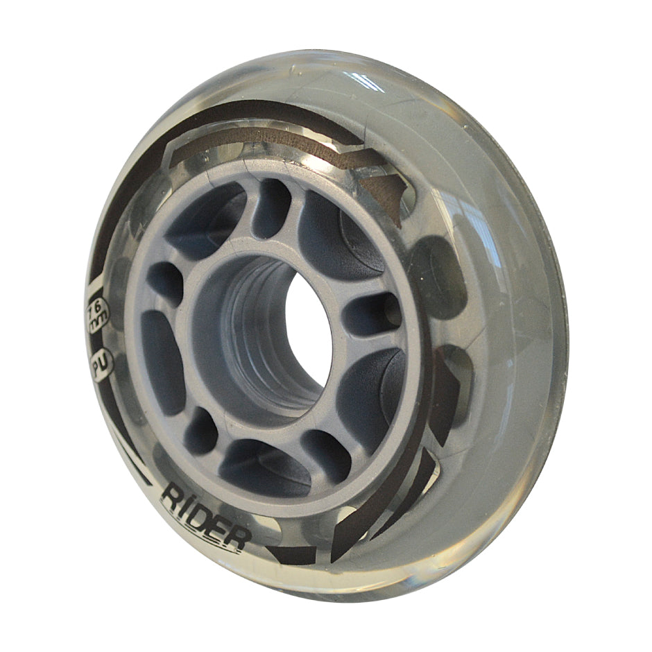 Set 4 Ruedas Rider Repuesto Transparente 76Mm