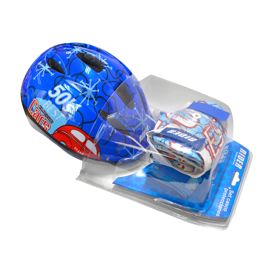 Set Casco+Protecciones Rider Infantil