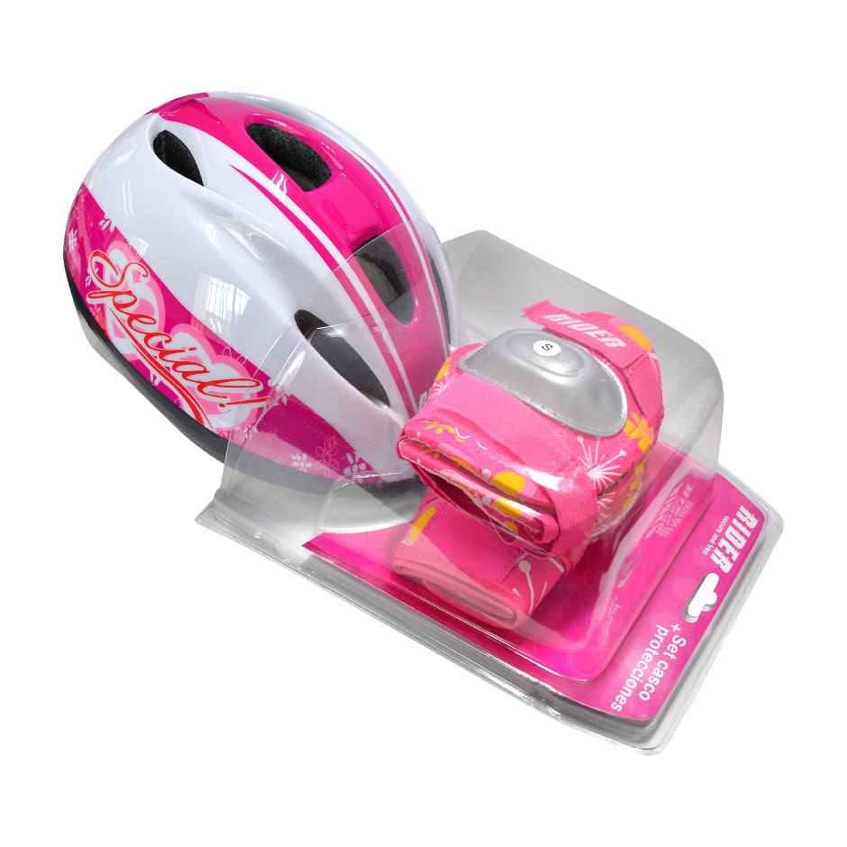 Set Casco+Protecciones Rider Infantil