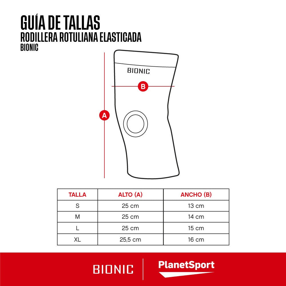 Rodillera Bionic Rotuliana Elasticada