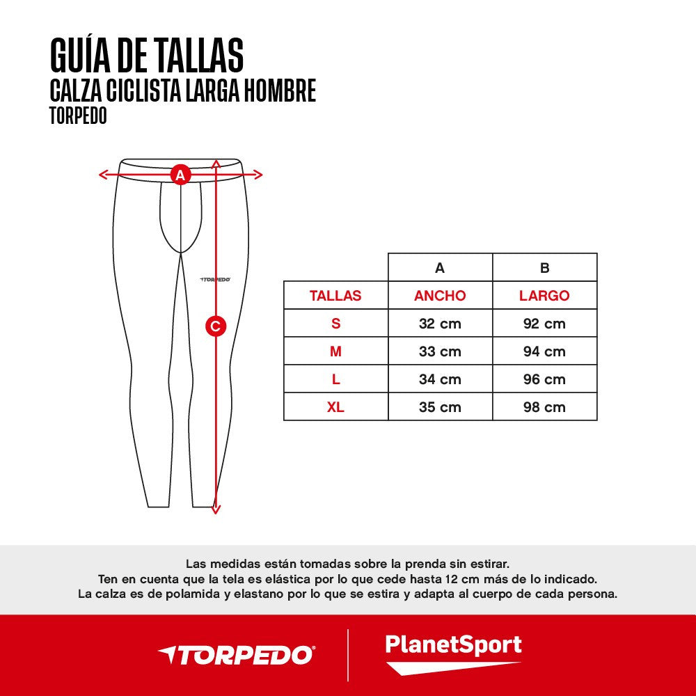 Calza Ciclista Larga Torpedo Hombre