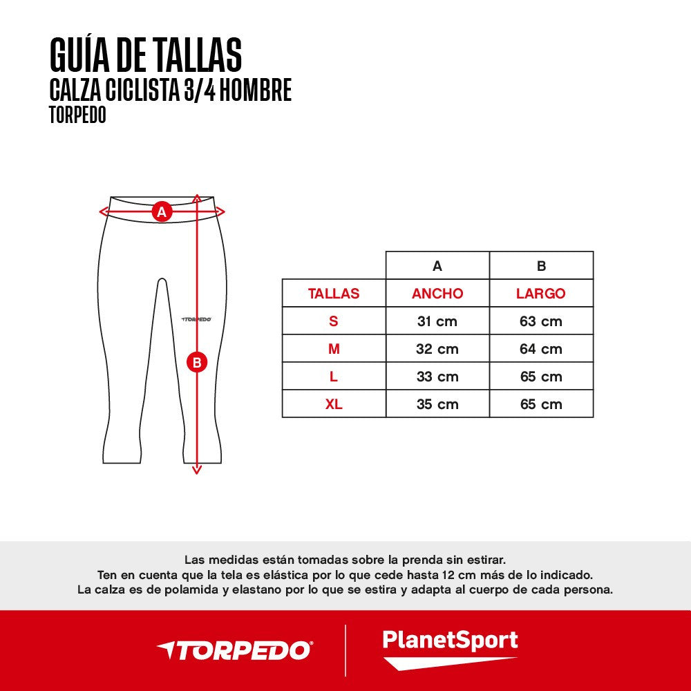 Calza Ciclista 3/4 Torpedo Hombre Ng