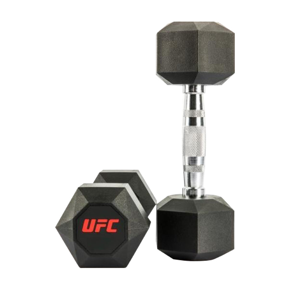 Mancuerna Ufc Octagon Goma Negro 15 Kg