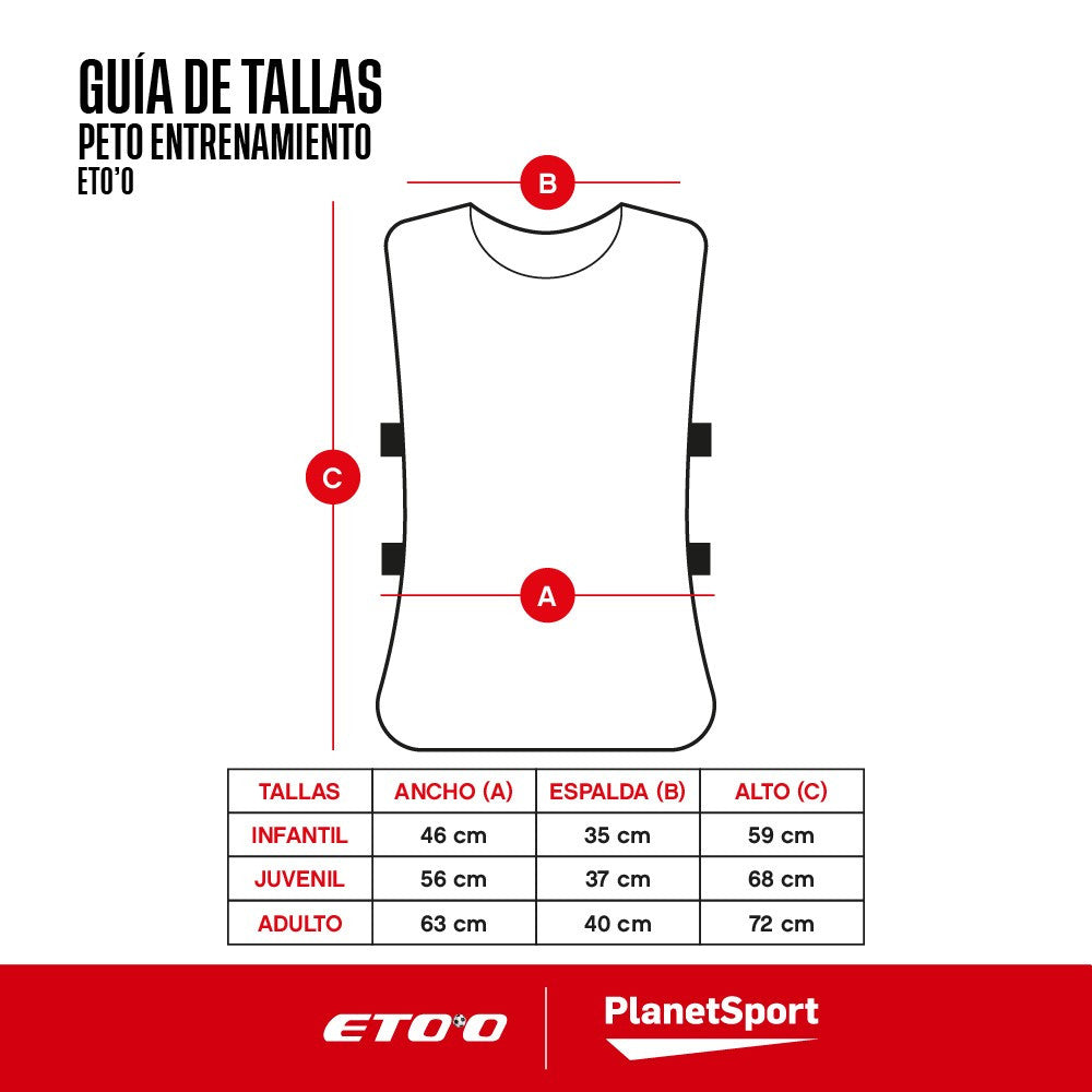 Peto Eto Training Malla Pro Con Costura Infantil