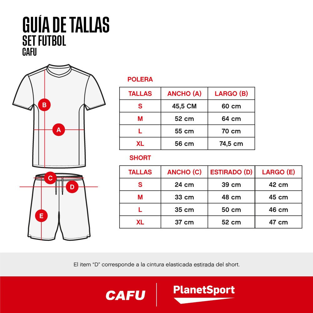 Set Camiseta + Short De Futbol Cafu Club