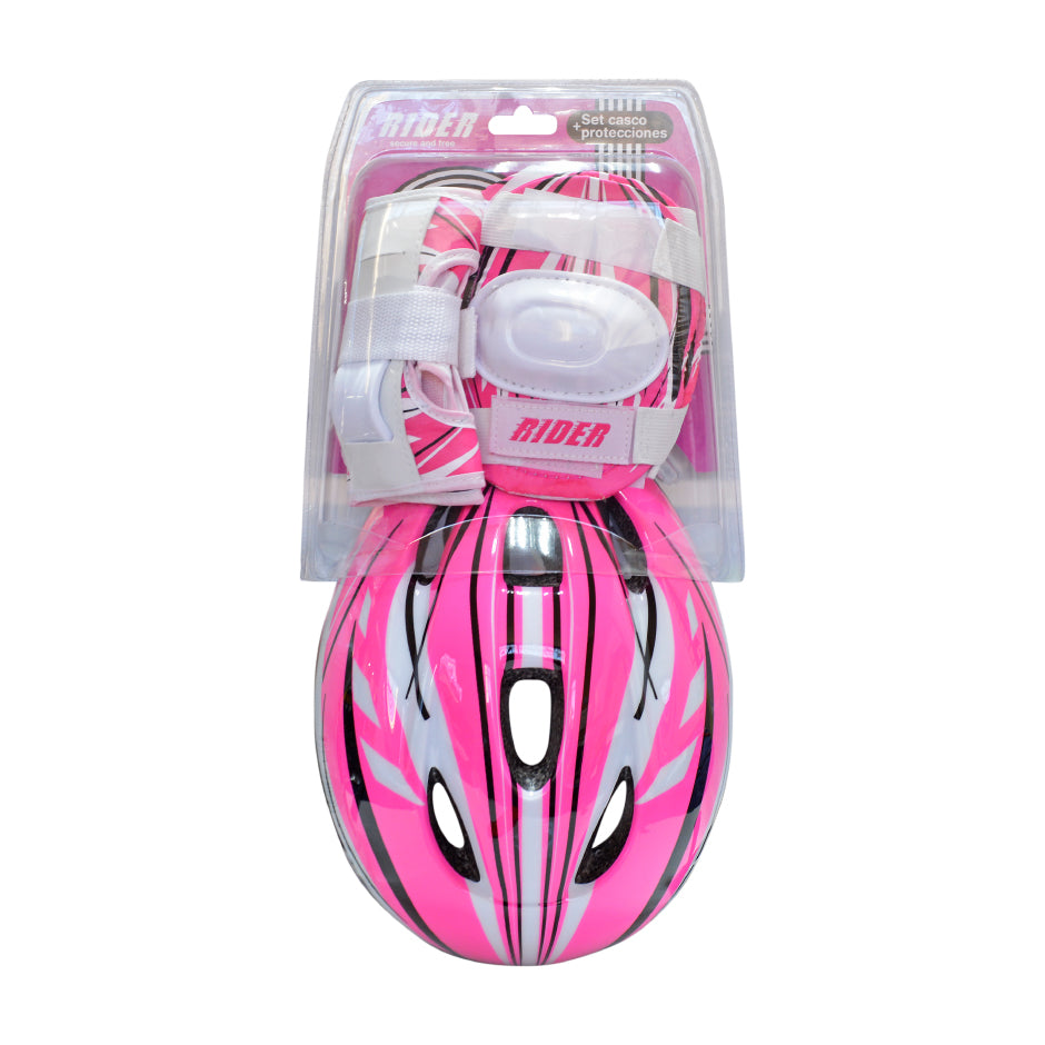 Set Casco+Protecciones Rider Infantil